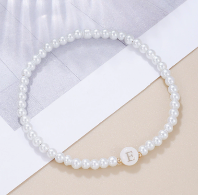 Pearl Initial Bracelet