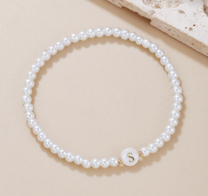 Pearl Initial Bracelet