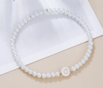 Pearl Initial Bracelet
