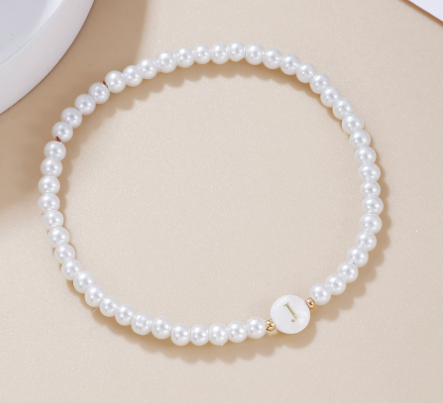 Pearl Initial Bracelet