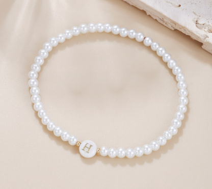 Pearl Initial Bracelet