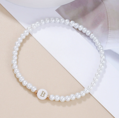 Pearl Initial Bracelet