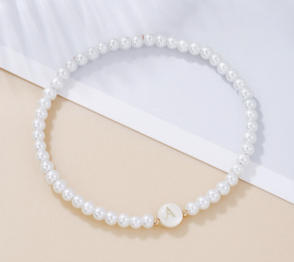 Pearl Initial Bracelet
