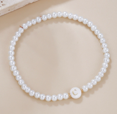 Pearl Initial Bracelet