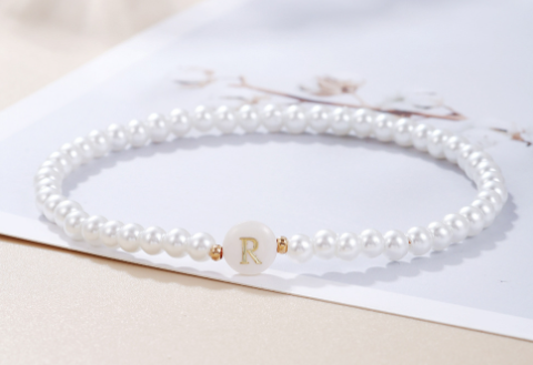 Pearl Initial Bracelet