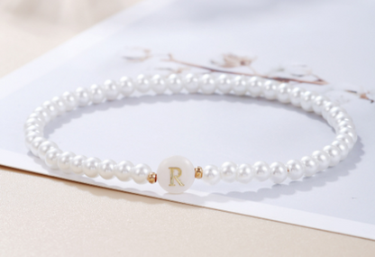 Pearl Initial Bracelet