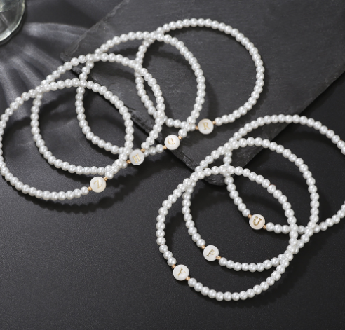 Pearl Initial Bracelet