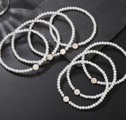 Pearl Initial Bracelet