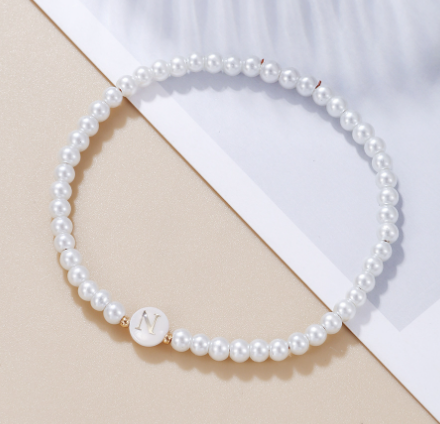 Pearl Initial Bracelet