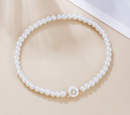 Pearl Initial Bracelet