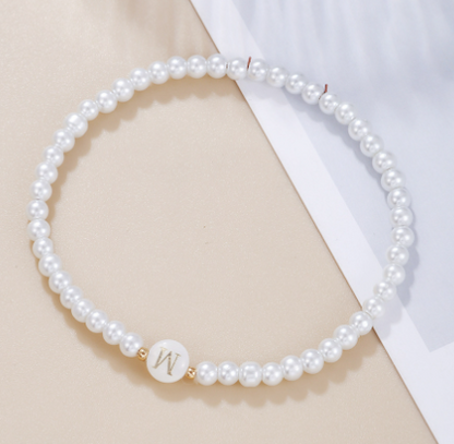 Pearl Initial Bracelet