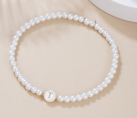 Pearl Initial Bracelet