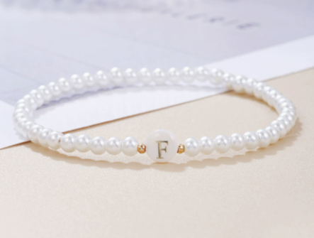 Pearl Initial Bracelet