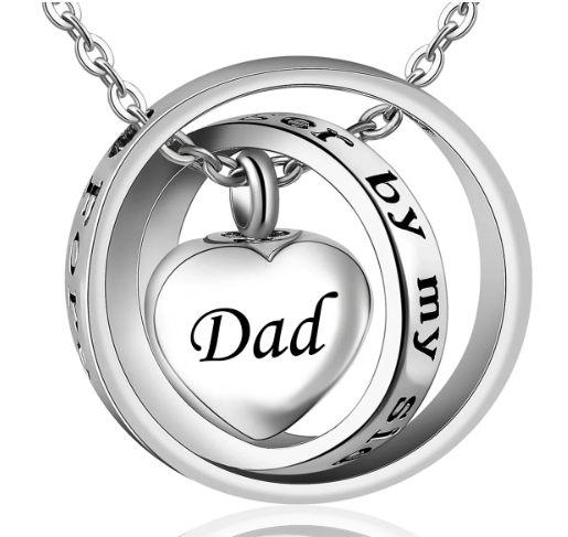 Heart Urn Necklace for Ashes - Stainless Steel Pendant