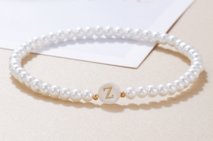 Pearl Initial Bracelet