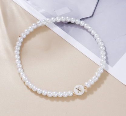 Pearl Initial Bracelet