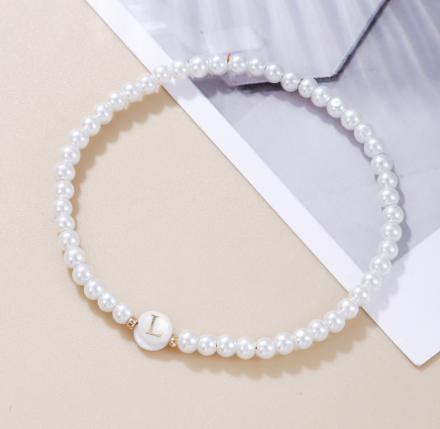 Pearl Initial Bracelet