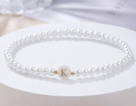 Pearl Initial Bracelet