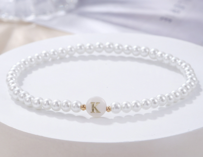 Pearl Initial Bracelet