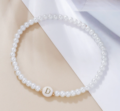 Pearl Initial Bracelet