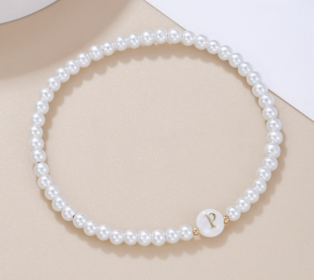 Pearl Initial Bracelet